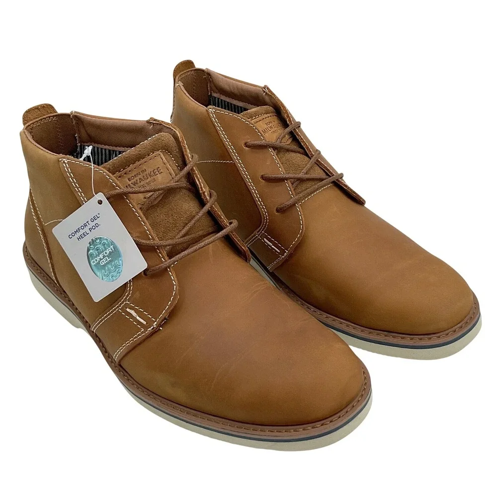 Nunn Bush Buchanan Mens Tan Brown Leather Chukka Boots 81098-239 Size 8M NEW